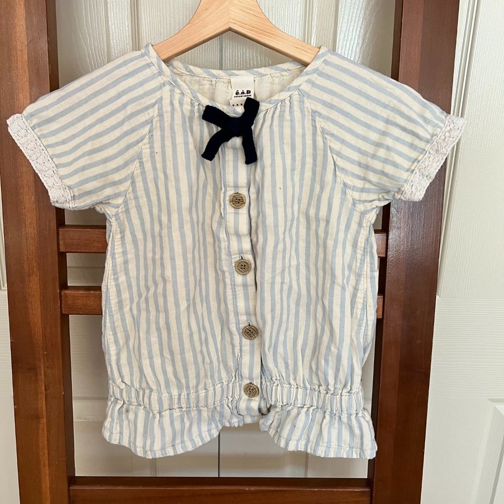 Lovely striped girls button up shirt
